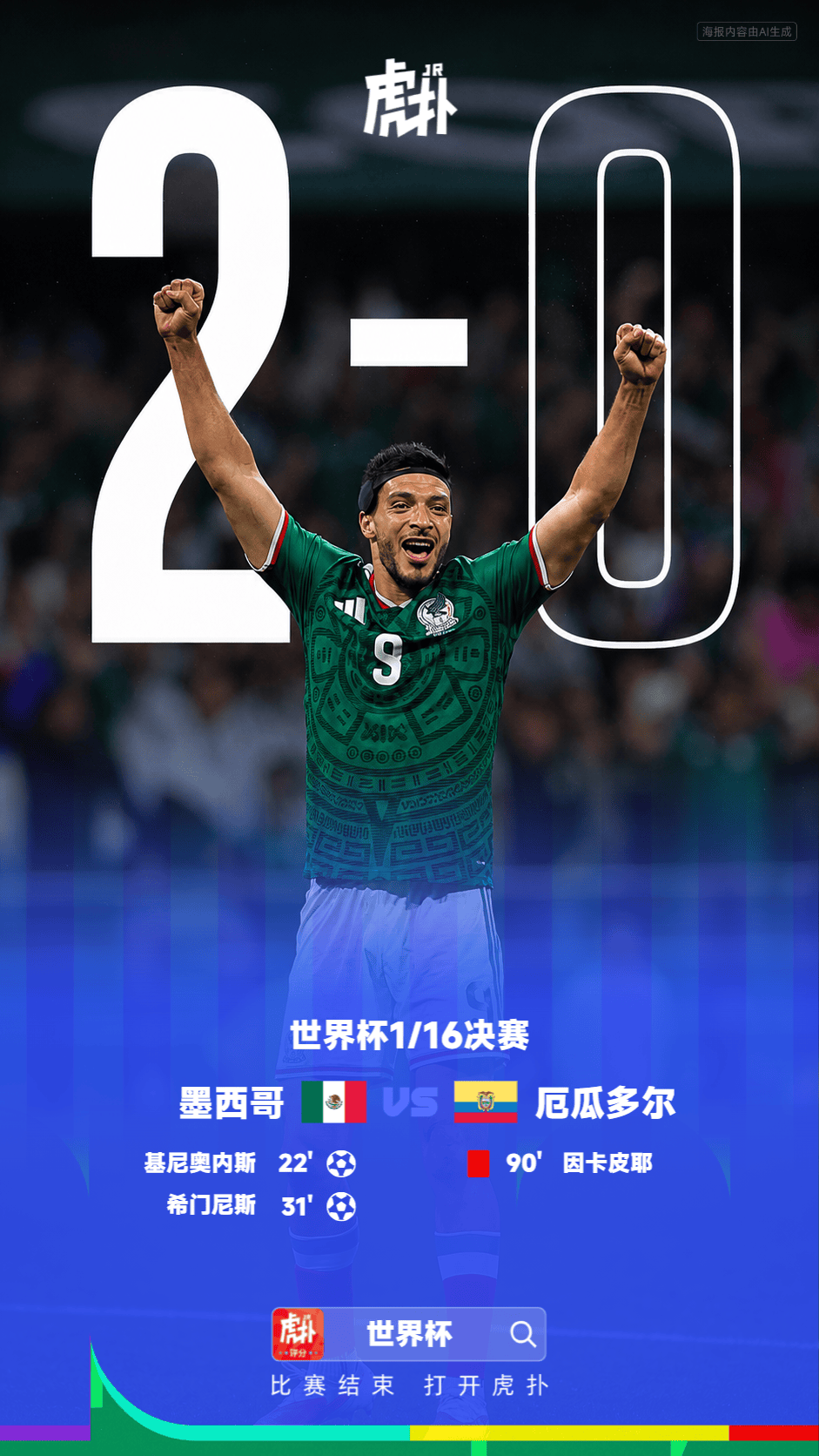 世界杯:墨西哥2-0厄瓜多-国际足球-国际足球资讯